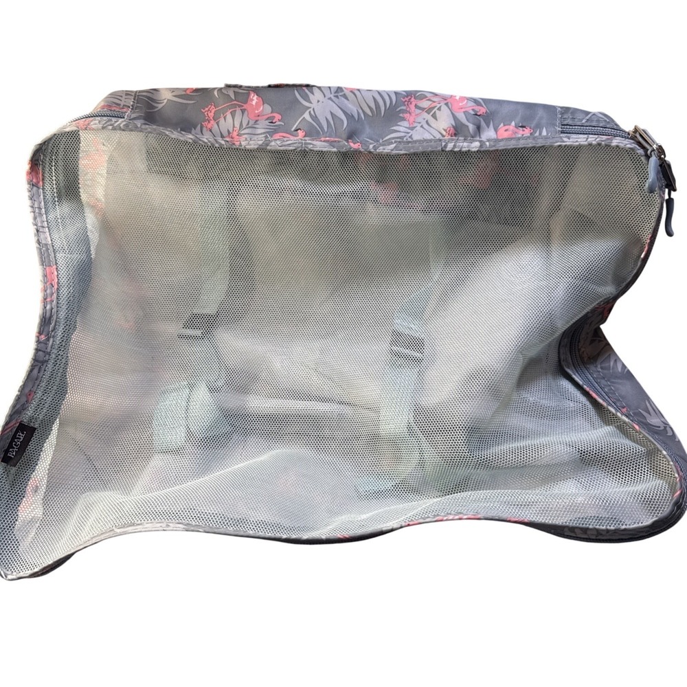 Flamingo Travel Toiletry Bag‎ Mesh Packing Organizer 12x16.5"